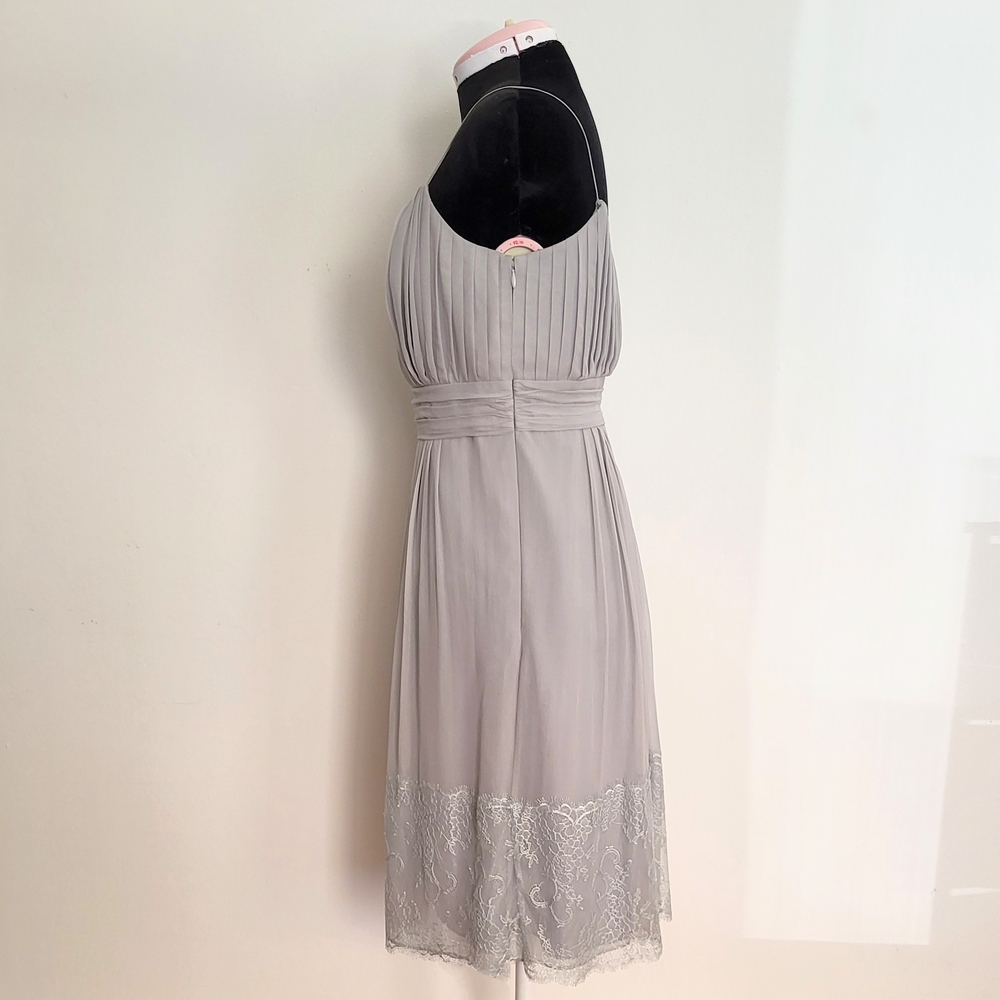 Ann Taylor Light Gray Midi Dress - Picture 3 of 11